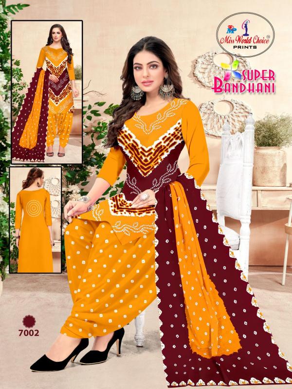 Miss World Super Bandhani Vol-07 – Dress Material